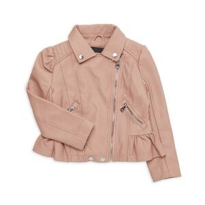 Urban Republic Tan Faux Leather Kids Moto Jacket